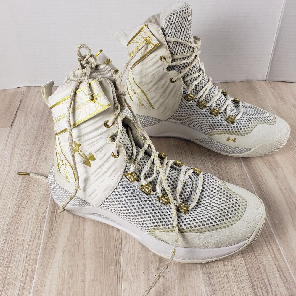 Under Armour HOVR Womens Volleyball Shoes Highlight Ace WhiteGold 8